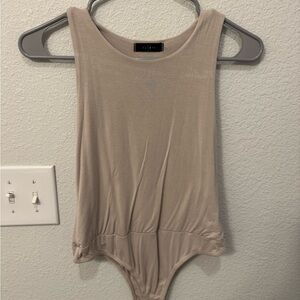 Beige Sleeveless Bodysuit